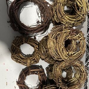 Rustic Brown and Gold Wreath Set- 18 pcs